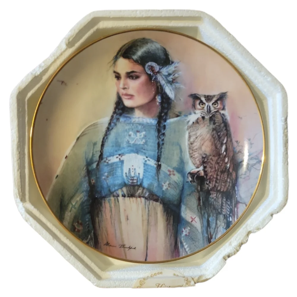 Vtg 1993 Franklin Mint Princess Of Wisdom Heirloom Recommendation Plate Gold Rim